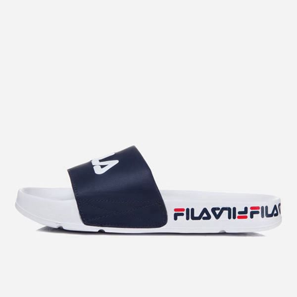 Fila Drifter Tapey Tape Men's Sandals - White/Navy,NZ 928-57630